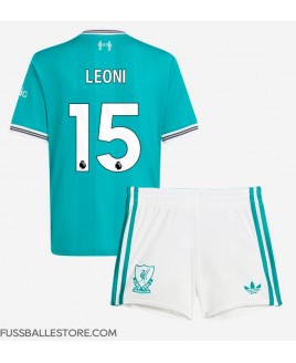 Günstige Liverpool Giovanni Leoni #15 3rd trikot Kinder 2025-26 Kurzarm (+ Kurze Hosen)